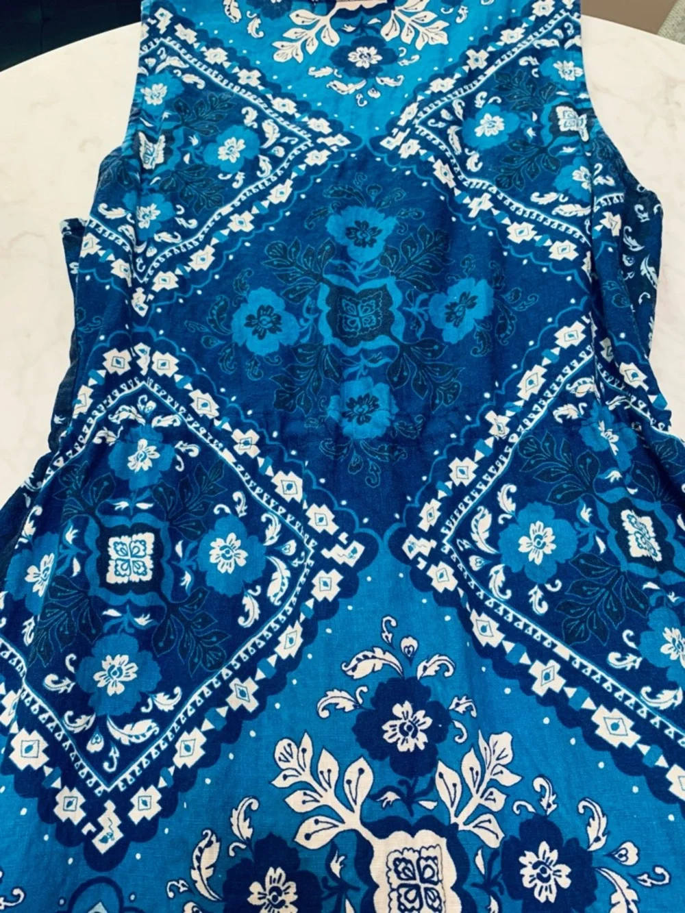 Johnny Was Drawstring Linen Tank Dress Midi Size S - Picture 5 of 11